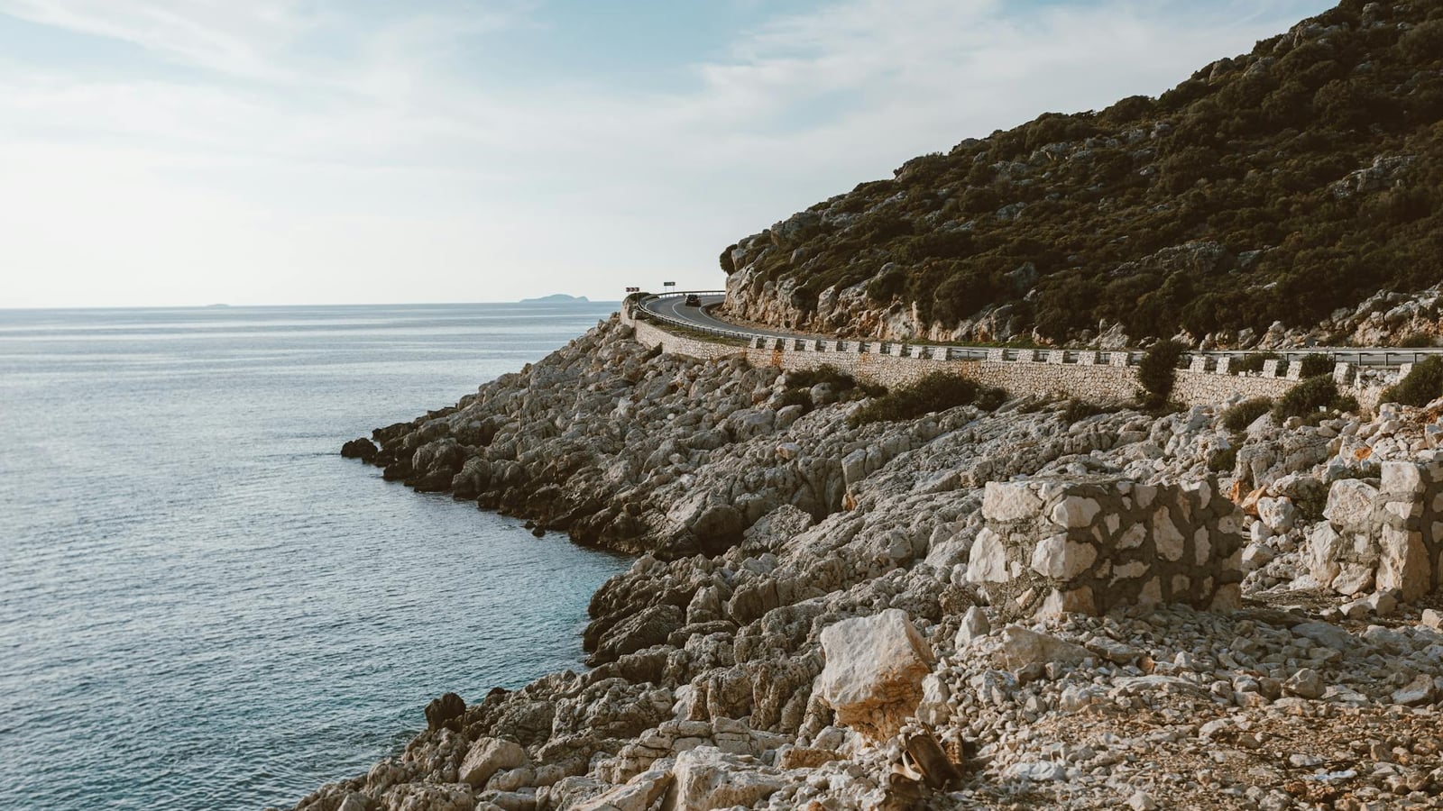 Seaside road past Tivat toward Krasici